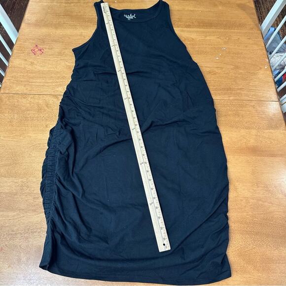 Ingrid & Isabel Essential Bodycon Mini Maternity Dress Black LBD Stretchy Sz XL - Picture 10 of 13